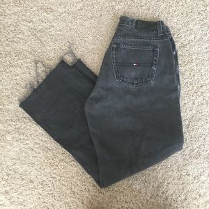 Vintage Tommy Hilfiger Raw Hem Black Jeans